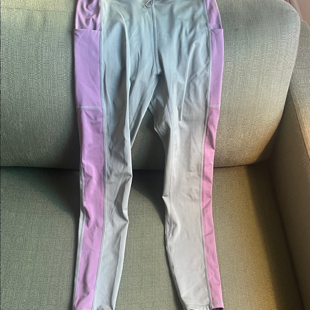 Fabletics Leggings - Light Green and Lavender